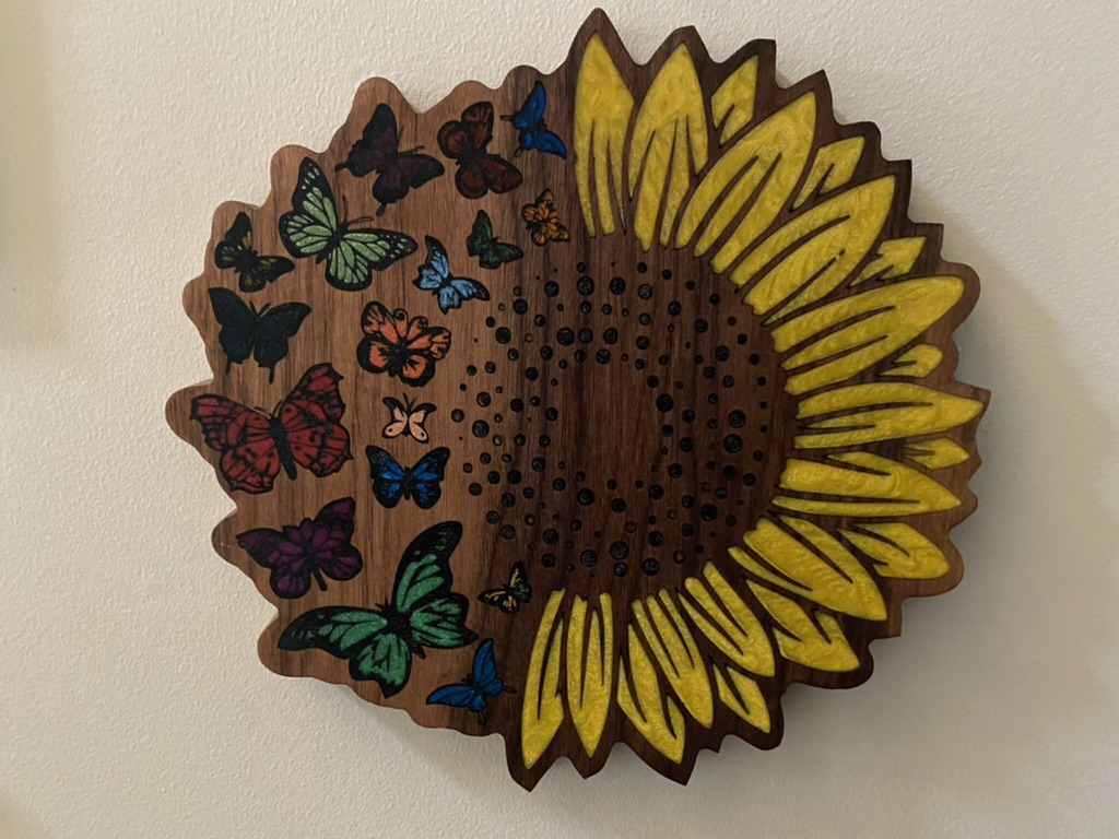 Sunflower themed custom sign
